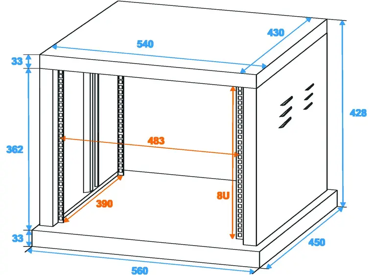 Steel rack SR-19, 8 units 